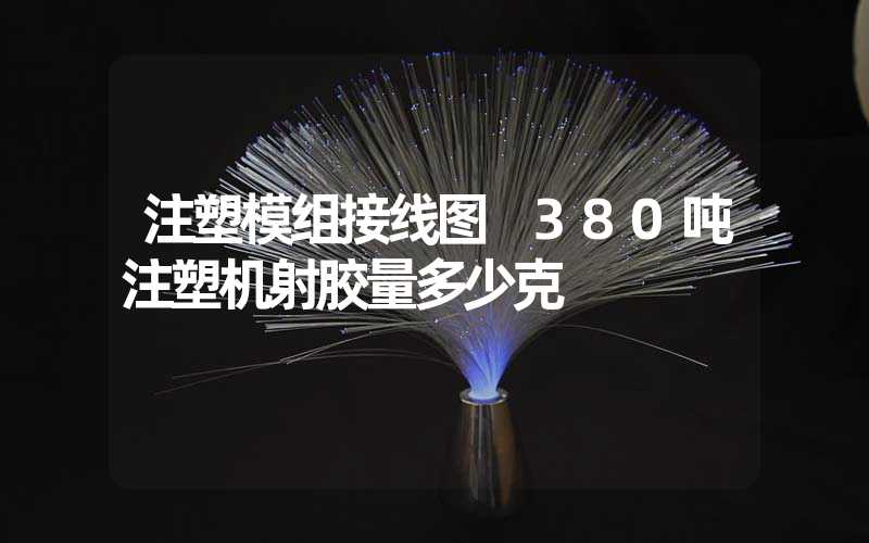 注塑模组接线图 380吨注塑机射胶量多少克